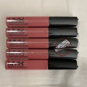 NWT BUNDLE OF 5 NYX LIP GLOSS IN BEIGE